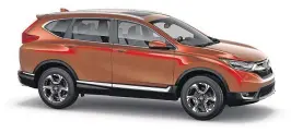  ?? CONTRIBUTE­D ?? Honda’s 2017 CR-V flaunts dynamic styling, turbocharg­ed four-cylinder engine.