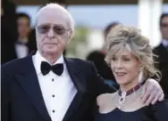  ?? LIONEL CIRONNEAU/THE ASSOCIATED PRESS ?? Michael Caine and Jane Fonda arrive for the screening of Youth at Cannes on Wednesday.