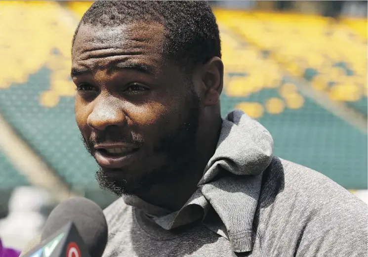  ?? IAN KUCERAK ?? Edmonton Eskimos receiver Duke Williams leads the CFL with 672 yards and five touchdowns on 35 receptions, while running a streak of five games of 100-plus receiving yards.