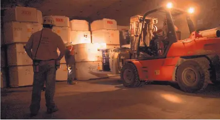  ?? COURTESY OF REDACTED PICTURE/LEONARD RETEL HELMRICH ?? Placing nuclear waste undergroun­d in the Waste Isolation Pilot Plant near Carlsbad.