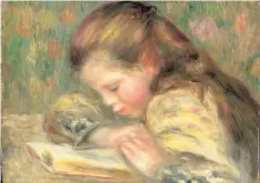  ??  ?? In silent concentrat­ion: Child Reading by Pierre-auguste Renoir, painted in 1890