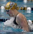  ?? Darrell Sapp/Post-Gazette ?? Butler's Laura Goettler is a threetime WPIAL Class 3A champion in the 200-yard individual medley.