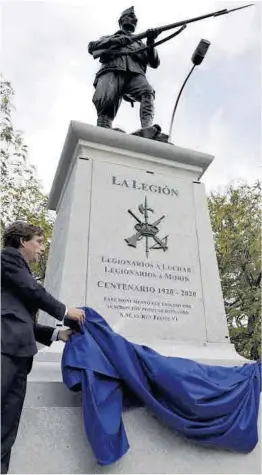  ?? ?? Martínez Almeida, en la inauguraci­ón del monumento a la Legión.