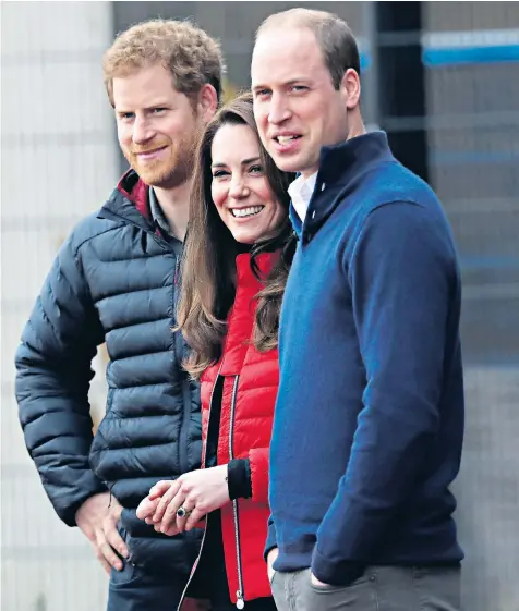  ??  ?? Prince Harry described the Duchess of Cambridge as the ‘big sister I never had’ when she became engaged to William in 2010