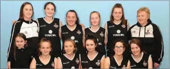  ?? Photo by Eamonn Keogh ?? The St Paul’s Basketball Club U-16 girls team that won the Kerry County league. From left are Levi Greene, Julie Jazz, Katie O’Connor, Kayla Ryan, Sue O’Donoghue and Niamh O’Donoghue. Back from left are Michelle Greene (Coach) Kate O’Donoghue, Mia Heffernan, Kate Rudden, Nicole Cronin and Marie O’Connor (Coach)