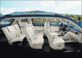  ??  ?? Inside, Atlas makes maximum use of its three-row seating layout to offer space for up to seven adults, boasting a cavernous 153.7 cubic feet of total passenger volume.