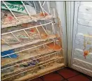  ??  ?? Violations: the freezer at the restaurant. Below, chef Pavlos Pittas outside court