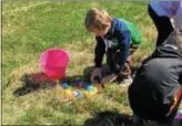  ?? LEAH MCDONALD — ONEIDA DAILY DISPATCH ?? Children and families take part in the Great Swamp Conservanc­y’s Easter egg hunt on Friday, April 14, 2017. This year’s Easter egg hunt will be Friday, March 30, at 11a.m.