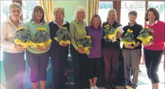  ??  ?? Faversham Golf Club’s ladies’ section Spring meeting winners