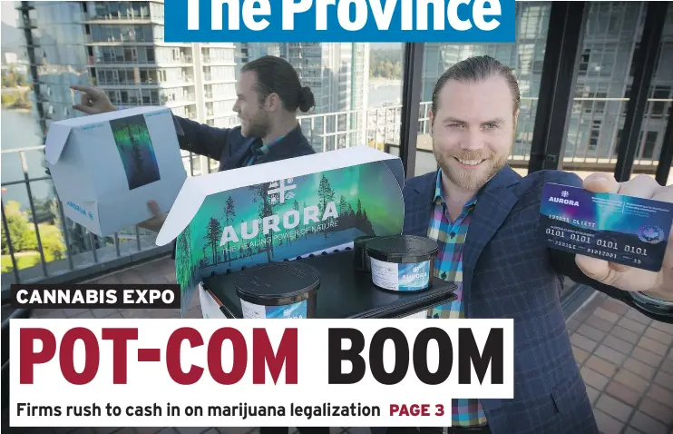  ?? MARK VAN MANEN/PNG ?? Neil Belot of Vancouver-based medical-marijuana distributo­r Aurora Cannabis says the market for recreation­al pot could be in the millions of clients.