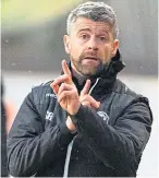  ??  ?? Motherwell boss Stephen Robinson