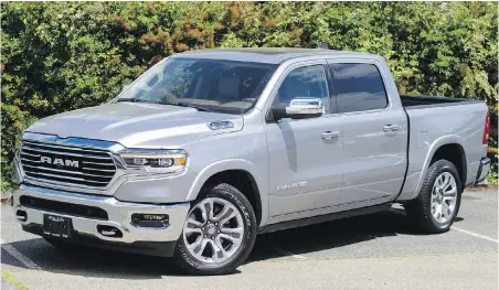  ?? DARREN STONE, TIMES COLONIST ?? The Ram 1500 gets a facefilt for the 2019 model, and includes new features that keep it competitiv­e with its rivals.