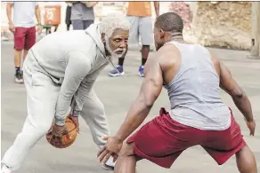  ?? QUANTRELL D. COLBERT/LIONSGATE ?? Kyrie Irving’s Uncle Drew character originated in a 2012 Pepsi Max commercial on television.