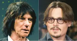  ?? AP PHOTOS ?? Jeff Beck, left, seen in 2014, and Johnny Depp, seen in 2011, will release“18”July 15.