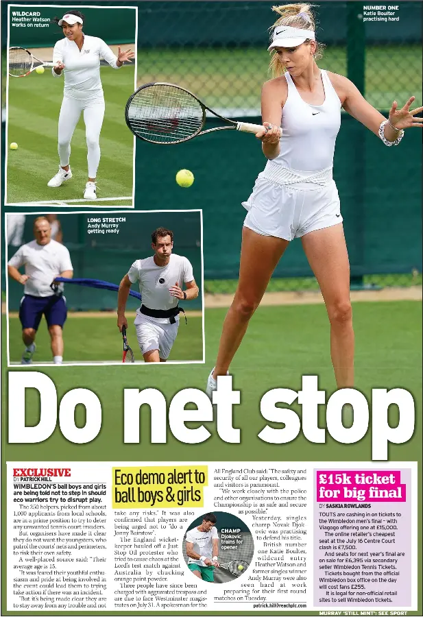 Do net stop Eco demo alert to ball boys & girls PressReader