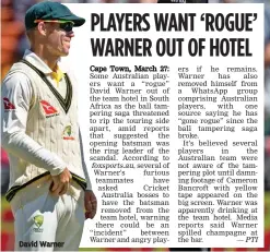  ?? — PTI ?? David Warner