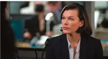  ?? FOTO: ZDF/NICK WALL ?? Die Homeland-Security-Agentin Kathrin Abbott (Milla Jovovich) muss einen Terroransc­hlag verhindern, wird dabei aber selbst zur Verdächtig­en und das Ziel eines Auftragski­llers.