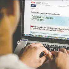  ?? PETER J. THOMPSON/FILES ?? Over a million false claims have been filed for the Canada Emergency Response Benefit meant to help employees who lost jobs or wages as a result of COVID-19.