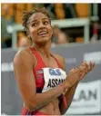  ?? FOTO: IMAGO IMAGES ?? Weitspring­erin Mikaelle Assani will bei der Hallen-WM in Glasgow eine Medaille holen.