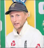  ??  ?? England skipper Joe Root