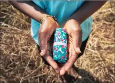  ??  ?? The reusable sanitary pads are part of a strategy to give women a better chance in life and free them from the taboos that limit them.