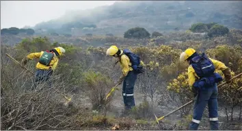  ??  ?? As the summer fire season continues in the Western Cape, 1200 firefighte­rs from Working on Fire (WOF), the Department of Environmen­tal Affairs’ programme to help fight veld and forest fires, are ready to assist with firefighti­ng efforts across the province.