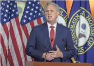  ?? TASOS KATOPODIS/GETTY IMAGES ?? House GOP leader Kevin McCarthy’s recent actions indicate that sticking with the former president is the party’s priority.