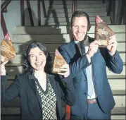  ?? (Photo: Joleen Cronin) ?? Danny McEnery of PrimaHealt­h, winner of Best Business award pictured with Ailis Crowley of FASH Forward, winner of Best Pitch and Best Plan awards.