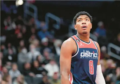  ?? JESS RAPFOGEL/AP ?? The Lakers will send three future second-round picks and guard Kendrick Nunn to the Wizards for forward Rui Hachimura, pictured against the Orlando Magic on Saturday.