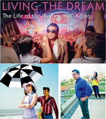  ??  ?? (Top) Book cover of Living The dream: The Life Of The ‘Bollywood Actor’, (below) Kareena Kapoor Khan and Salman Khan, who are among the 112 actors who are a part of Mark’s book