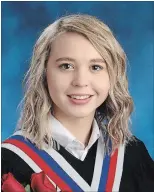  ??  ?? Kyra Noyes, TAS Foundation Academic Scholarshi­p and Grade 12 Proficienc­y Award recipient, Thomas A. Stewart, Class of 2018.