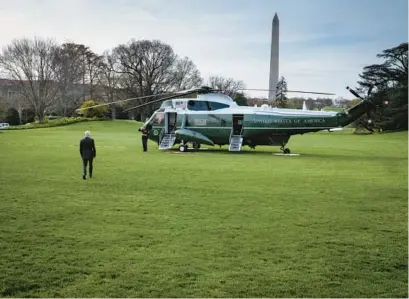  ?? FILE ?? President Joe Biden walks toward Marine One on the South Lawn of the White House in Washington in March.