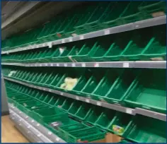  ?? ?? There were five days of bare shelves in the Benbecula supermarke­t, according to a local businesman