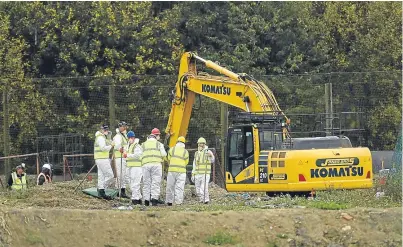  ?? Picture: PA. ?? Police search new area of a landfill site in Cambridges­hire for missing man Corrie McKeague who was last seen in September 2016.