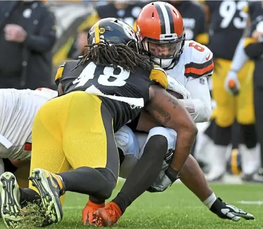  ?? Matt Freed/Post-Gazette ?? Linebacker Bud Dupree finished with 11.5 sacks playing in the final year of his rookie deal, earning himself a big payday.