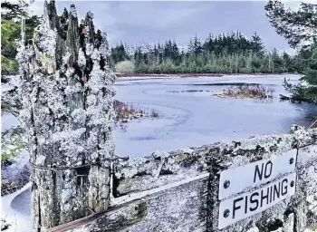  ??  ?? No fishing Frozen Loch Moraig near Blair Atholl, taken by Keith Macleod