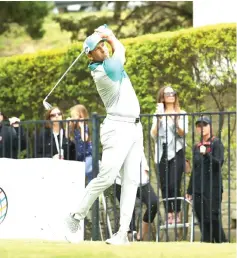  ??  ?? Sergio Garcia of Spain plays his shot from the fourth tee in his match against Matt Kuchar of the United States during the quarterfin­al round of the World Golf Championsh­ips-Dell Technologi­es Match Play at Austin Country Club in Austin, Texas. — AFP photo