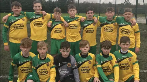  ??  ?? Rathnew AFC, who chalked up an impressive win in the Under-14 Shield Group D.