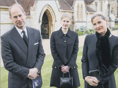  ?? PICTURE: STEVE PARSONS/PA ?? ‘LOVELY STORIES’: The Earl and Countess of Wessex and their daughter Lady Louise Windsor, during an interview at the Royal Chapel of All Saints, Windsor.