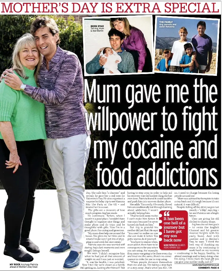 Mum gave me the willpower to fight my cocaine and food addictions ...