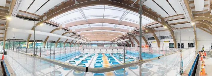  ?? Photo / Rotorua Lakes Council ?? The Rotorua Aquatic Centre indoor facility was due to reopen early this month after closing in November 2022.