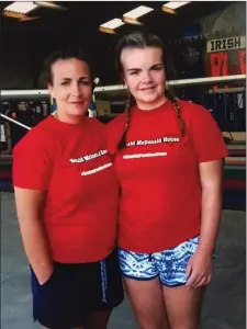  ??  ?? Teenager Sarah Meehan along with her mother Mary did a parachute jump for charity.