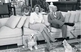  ?? STAFF FILE PHOTOS ?? The couple with their dog, Freckles, on June 14, 1988