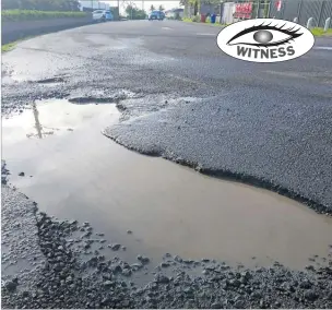  ?? Picture: ELIKI NUKUTABU ?? This pothole at the junction of Princes and Mead roads near the Mobil service station in Tamavua, Suva, needs repair.