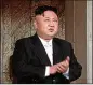  ?? YONHAP NEWS/NEWSCOM/ZUMA PRESS ?? North Korea’s Kim Jong Un could meet with Donald Trump in early June.
