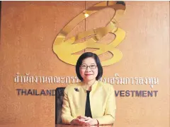  ?? ?? Ms Duangjai vows to keep supporting internatio­nal business events, including Subcon Thailand, as a way to promote Thai industries.