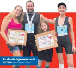  ?? EYLEEN VARGAS OJO POR OJO ?? Esta familia llegó completa a la carrera.