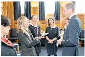  ??  ?? Impact: Fiona Phillips (main) is a campaigner on mental health issues, here talking to the Duke of Cambridge for a documentar­y, Mind over Marathon