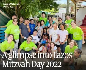  ?? ?? Lazos Mitzvah Day 2022