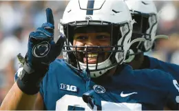  ?? BARRY REEGER/AP ?? Penn State defensive tackle PJ Mustipher will play his final home game for the Nittany Lions on Saturday against Michigan State.